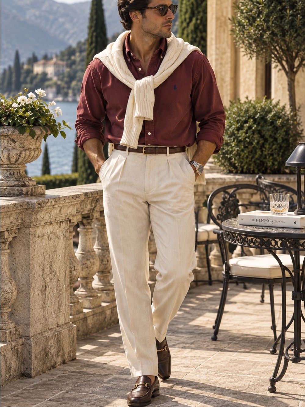 Ralph Lauren Wine Button-Down Oxford Shirt
